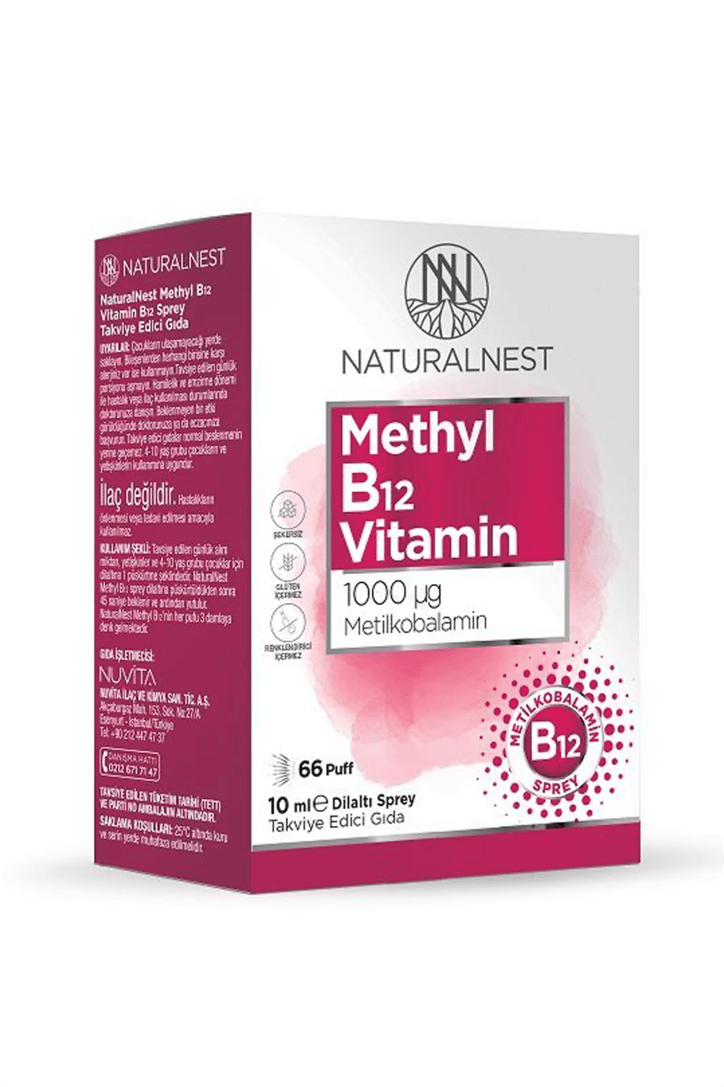 NaturalNest Methyl B12 1000 Mcg 10 ml Sprey