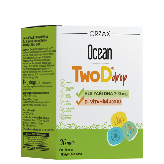 Ocean TwoD Drop D3 Vitamini 400 IU 30 ml