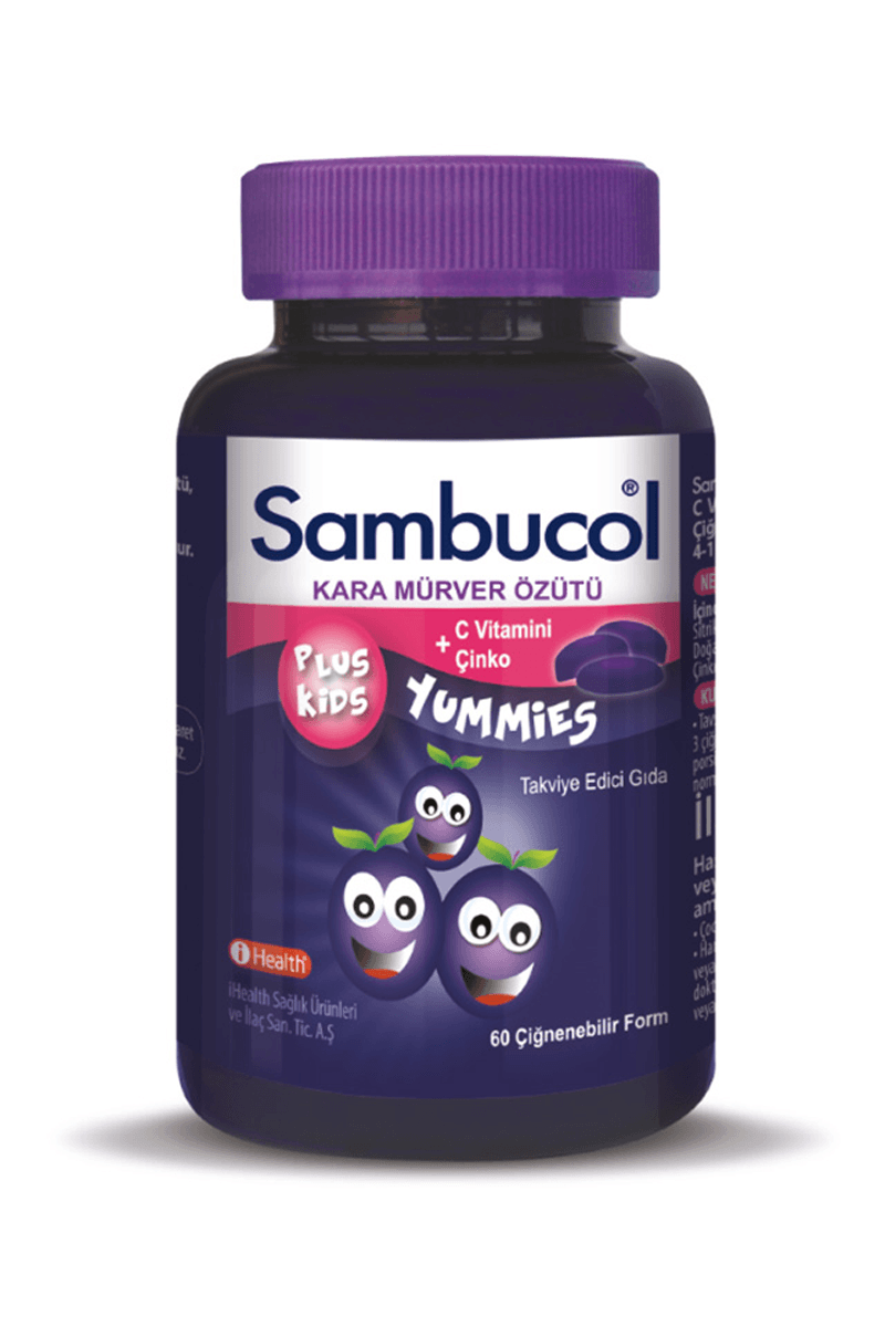 Sambucol Plus Kids Yummies 60 Çiğnenebilir Tablet