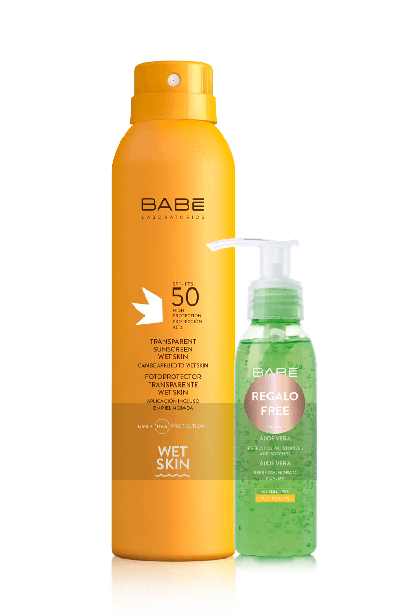 Babe Spf 50+ Transparent Sunscreen Wet Skin + Babe Aloe Vera Jel