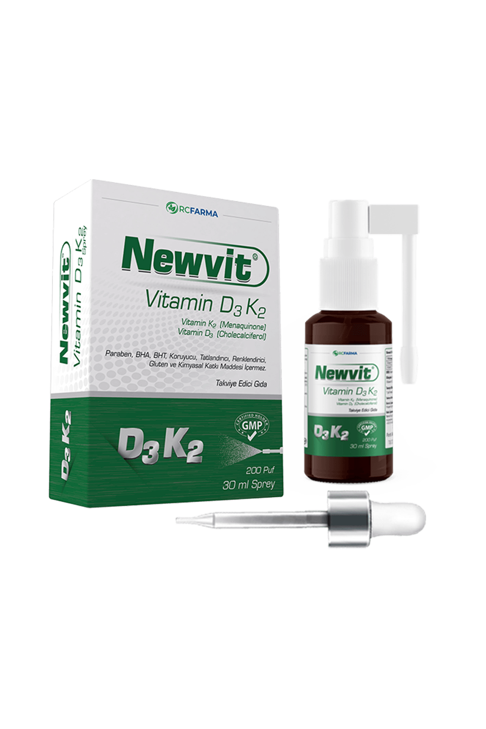 Newvit Vitamin D3 K2 Sprey / Damla 30 ml