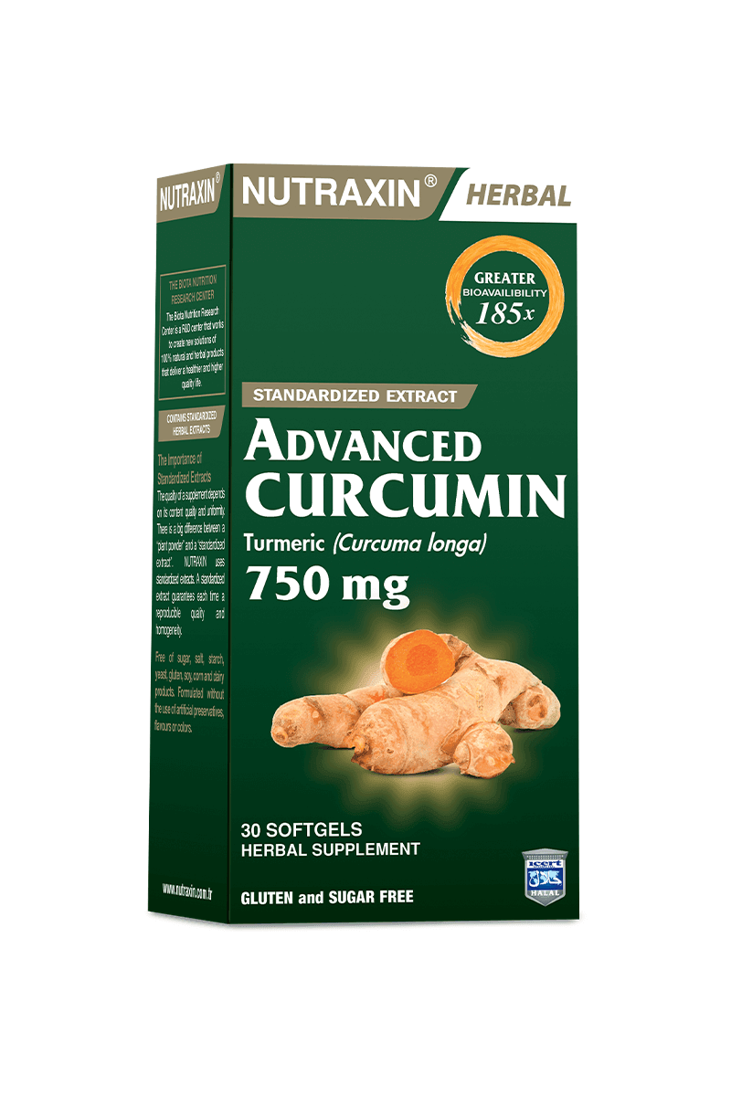 Nutraxin Advanced Curcumin 750 mg 30 Yumuşak Kapsül