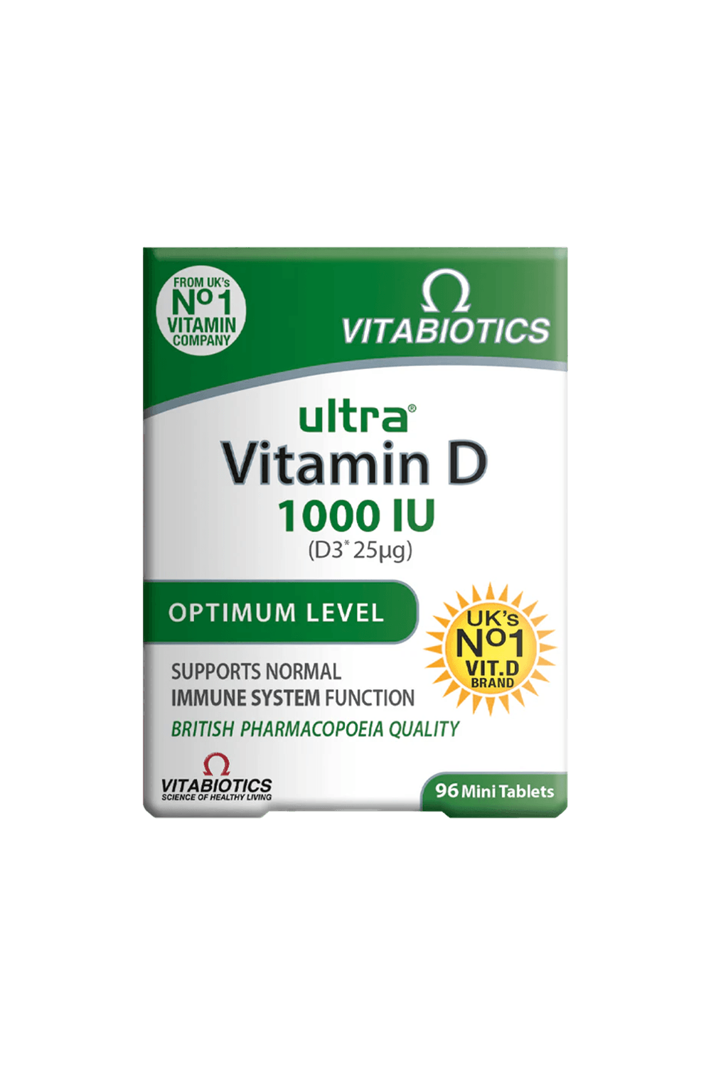 Vitabiotics Ultra Vitamin D3 1000 IU 96 Tablet