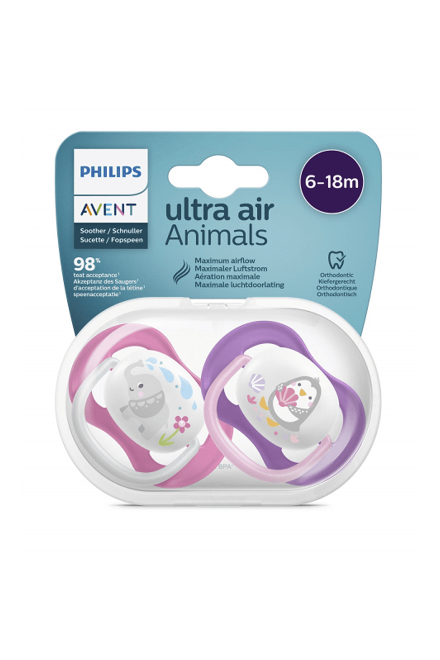 Philips Avent SCF 080/08 Ultra Air Emzik 6-18 Ay Kız