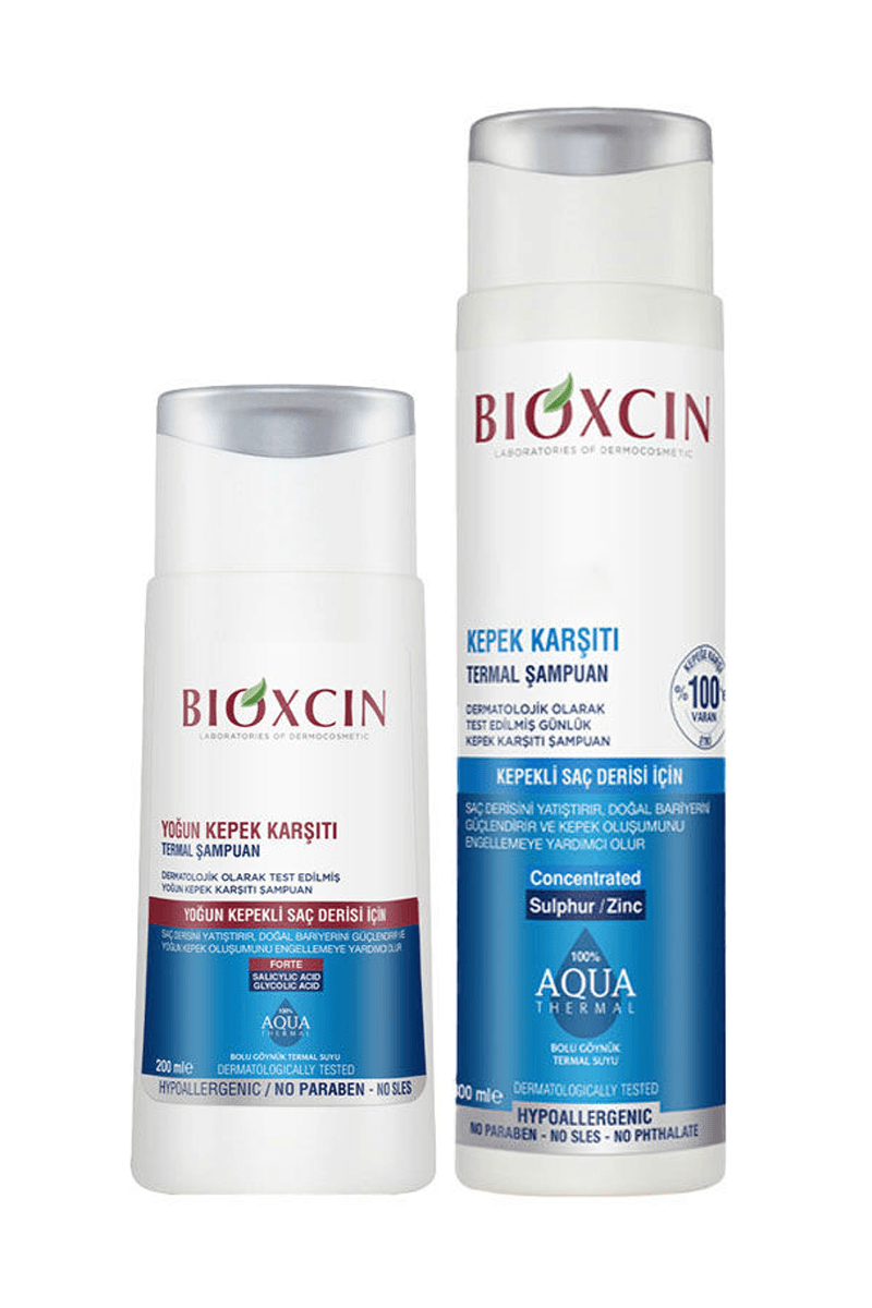 Bioxcin Aqua Thermal Kepek Karşı Etkili Şampuan Seti 200 ml + 300 ml