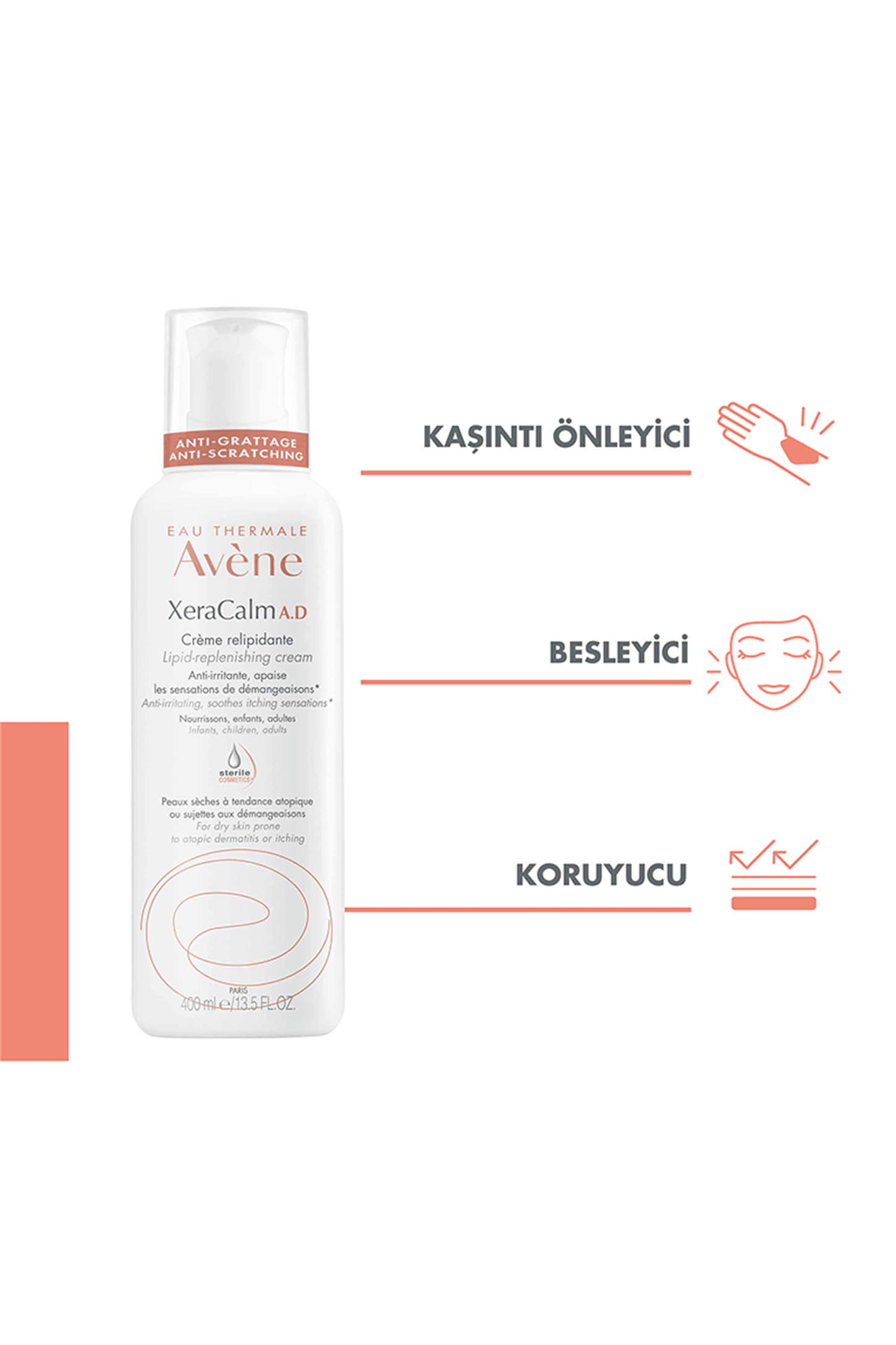 Avene XeraCalm A.D Lipid-Replenishing Cream 400 ml