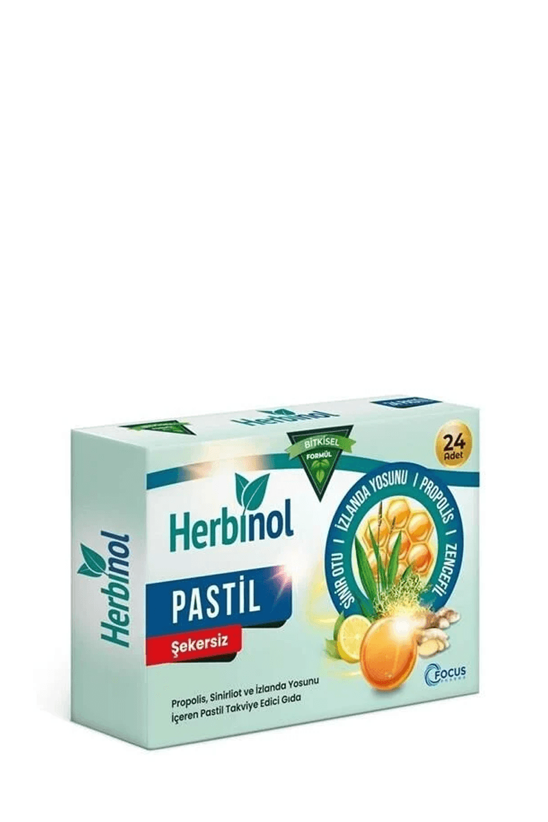 Herbinol Propolis, Sinirliot ve İzlanda Yosunu Pastil 16 Adet