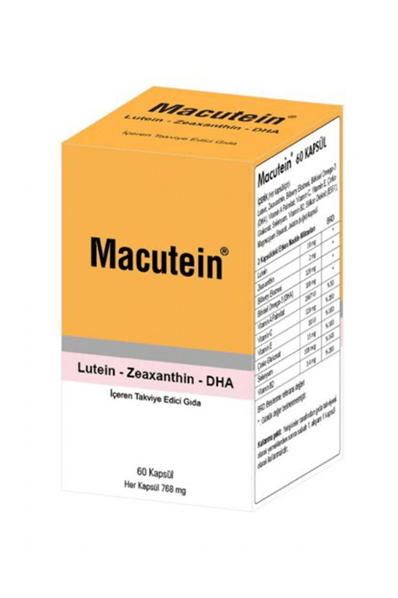 Macutein Lutein Zeaxanthin DHA 60 Kapsül