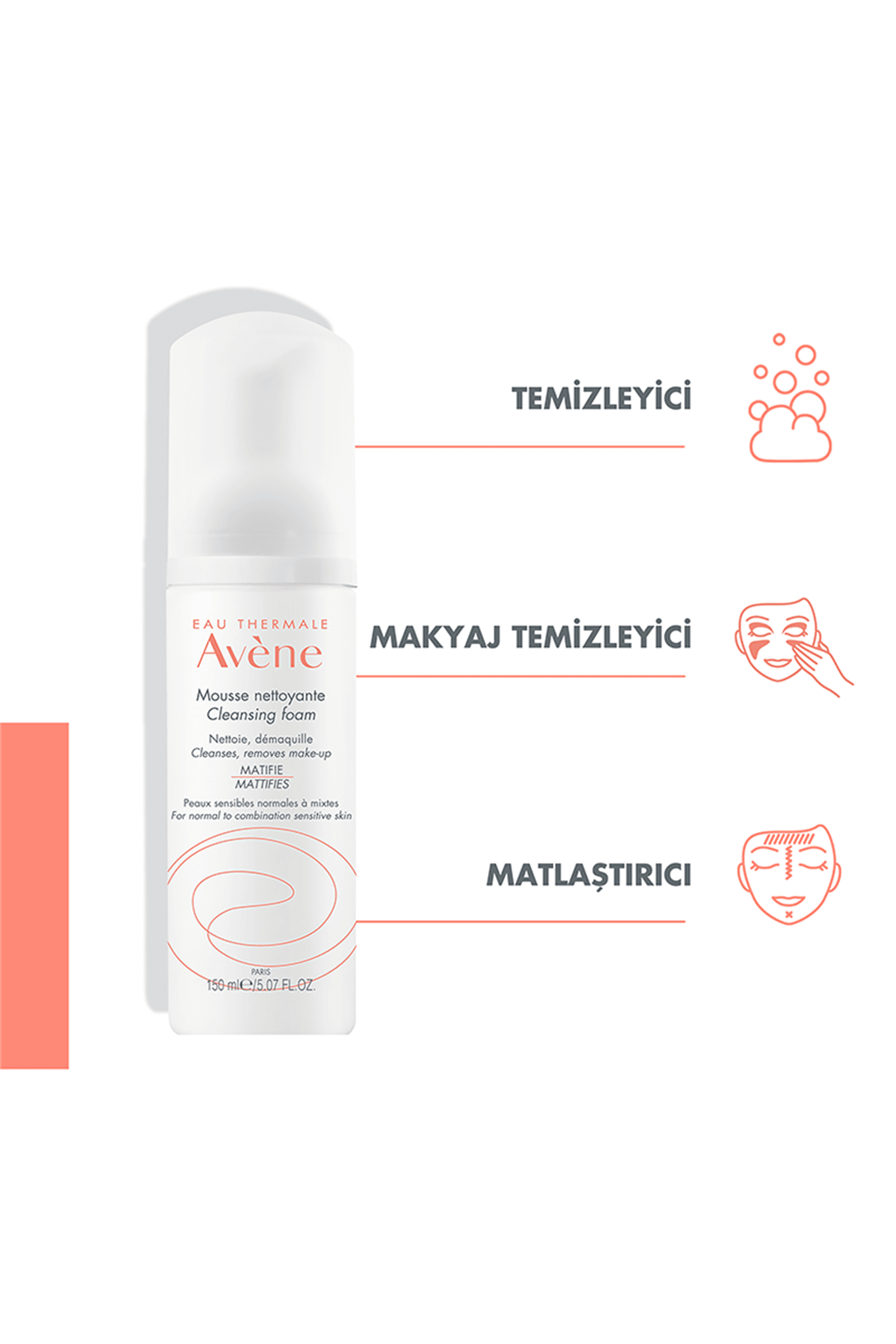 Avene Mousse Nettoyante 150 ml