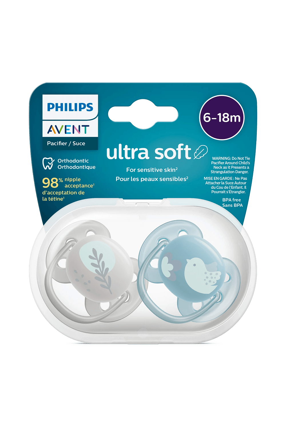 Philips Avent SCF091/15 Ultra Soft 6-18 Ay 2'li Erkek Emzik