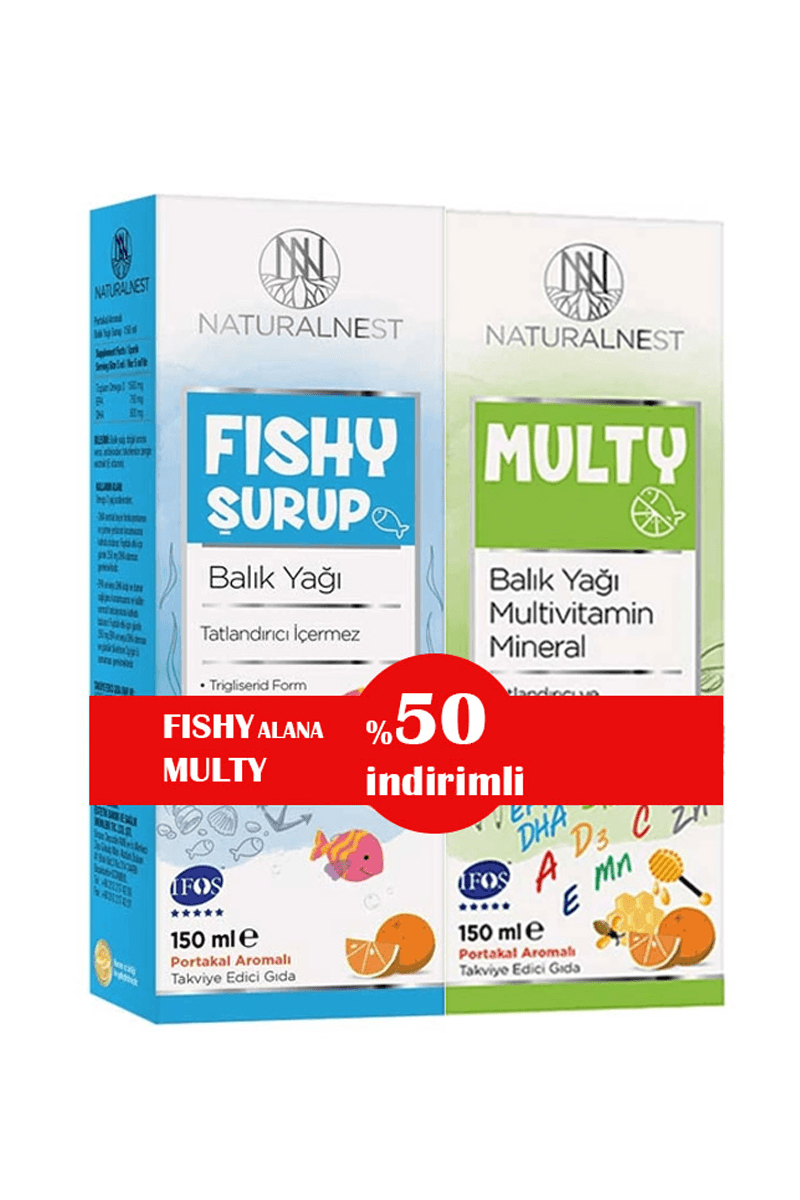 NaturalNest Fishy 150 ml + Multy 150 ml 2 si bir arada