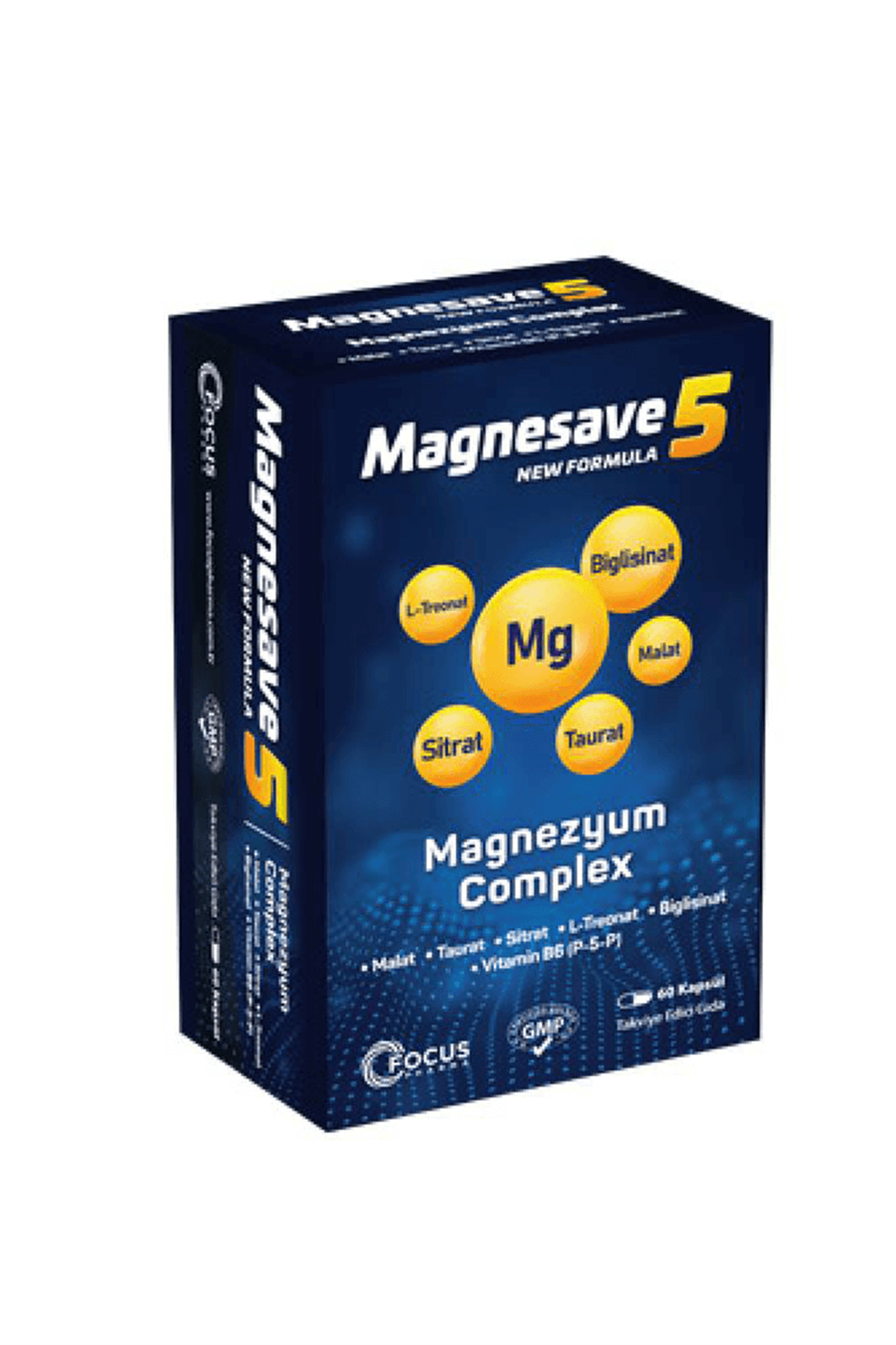 Magnesave5 Magnezyum Complex 60 kapsül