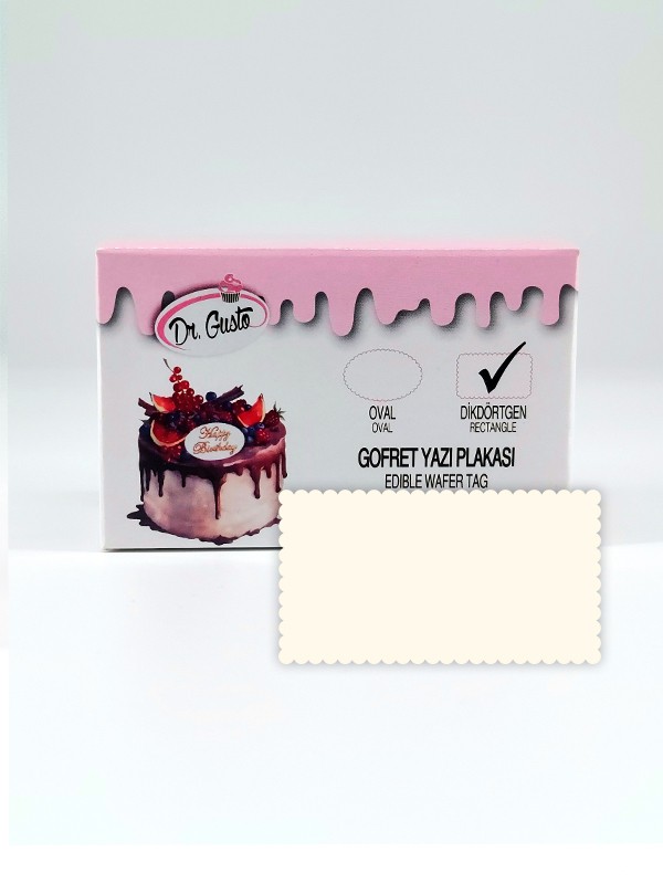 Yazı Plakası Gofret Dikdörtgen 24 lü
