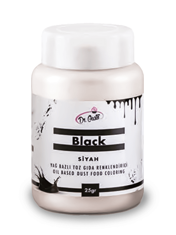 DR. GUSTO YAĞ BAZLI TOZ SİYAH (25 GR)