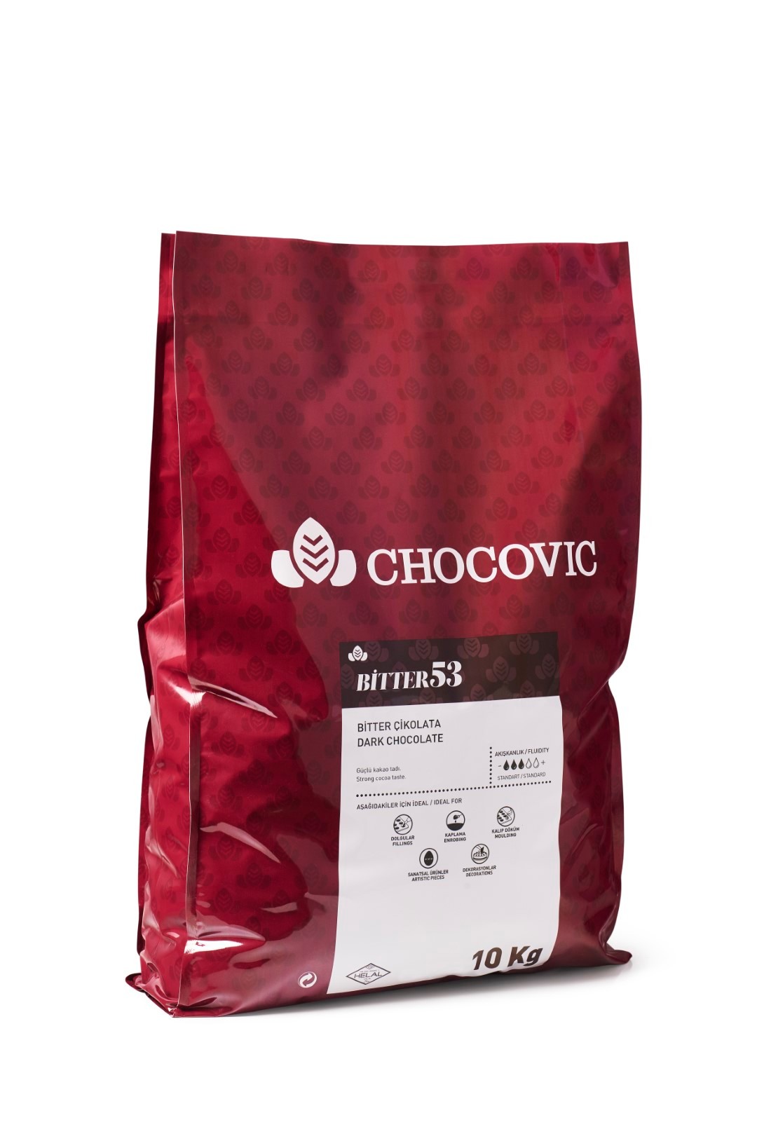 CHOCOVİC BİTTER KUVERTÜR DROP ÇİKOLATA %53 (10 KG)