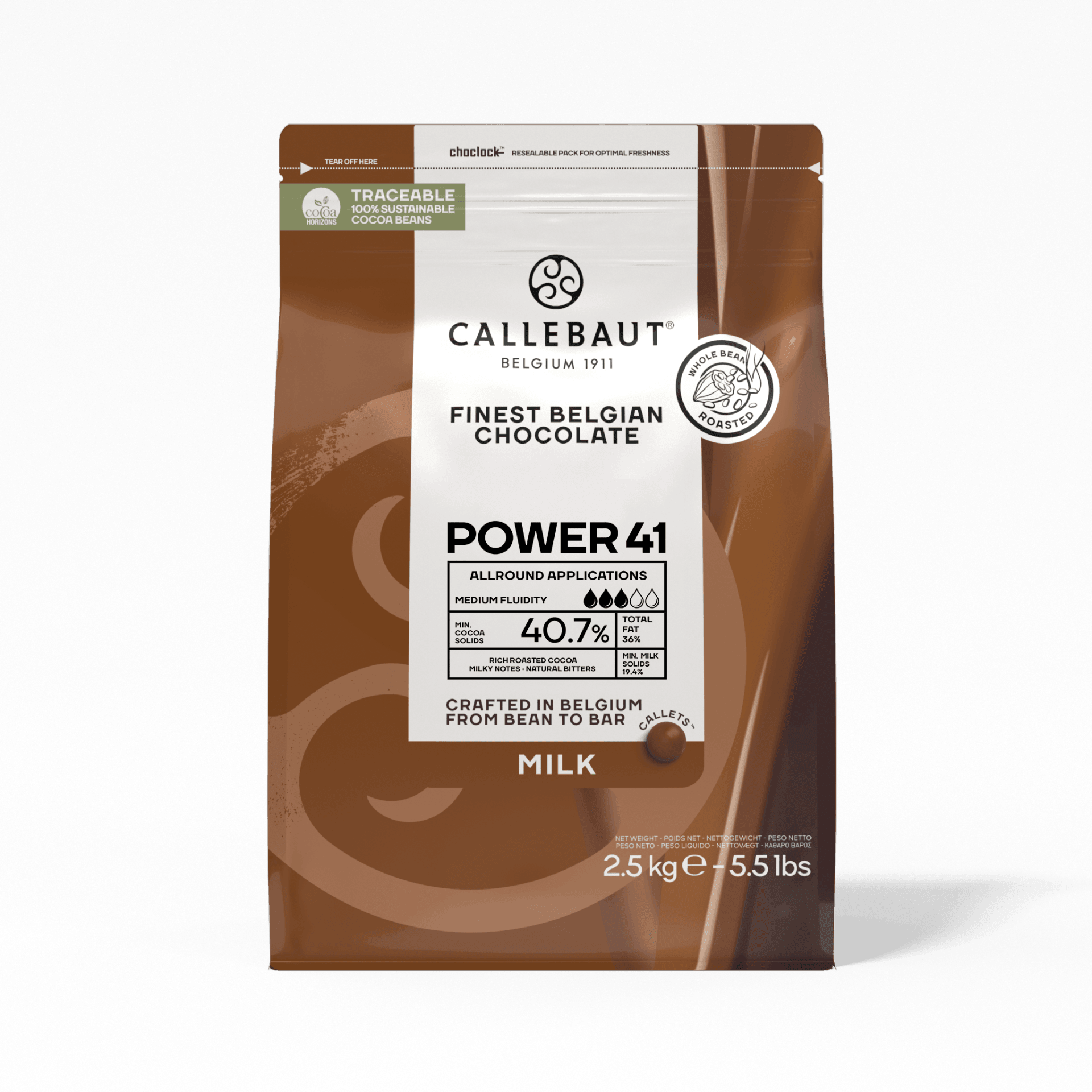 CALLEBAUT GÜÇLÜ SÜTLÜ DROP ÇİKOLATA %41 (2,5 KG)