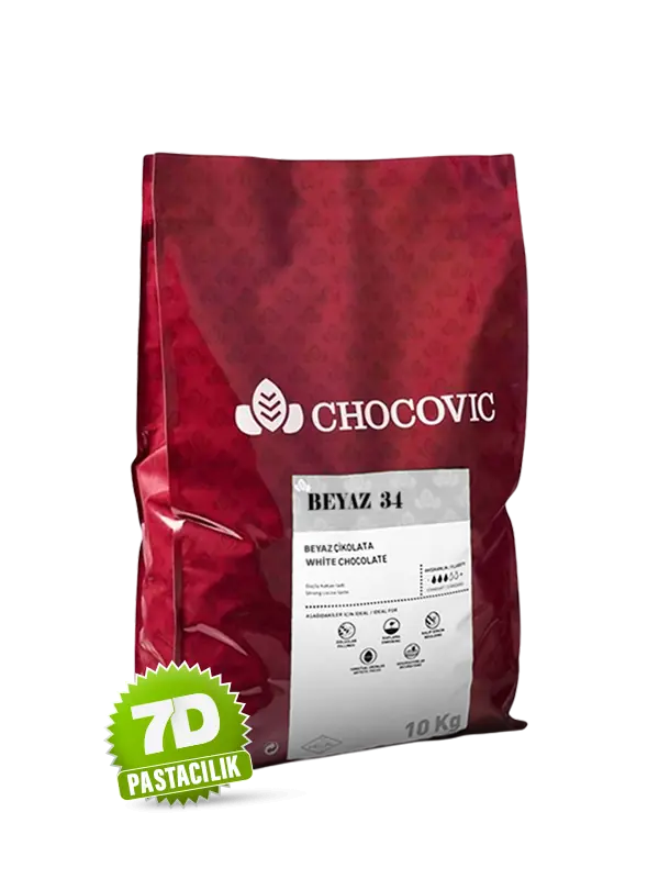 CHOCOVİC BEYAZ KUVERTÜR DROP ÇİKOLATA %34 (10 KG)