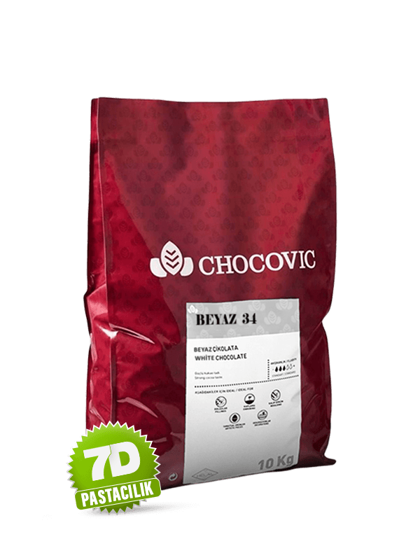 CHOCOVİC BEYAZ KUVERTÜR DROP ÇİKOLATA %34 (10 KG)