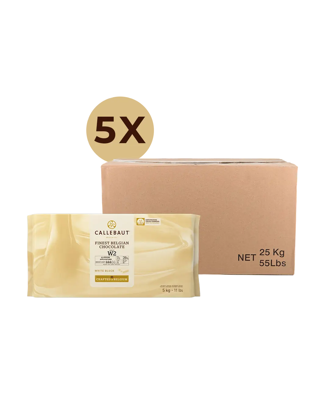 CALLEBAUT-CALLEBAUT BEYAZ BLOK ÇİKOLATA (5 KG) X5-7D