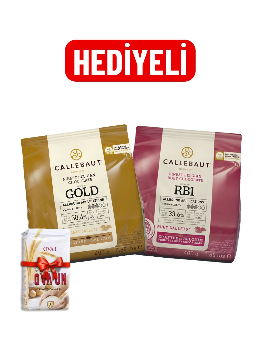 Fırsat 2'li Ruby Gold Paketi 400 Gr Ova Un Hediyeli