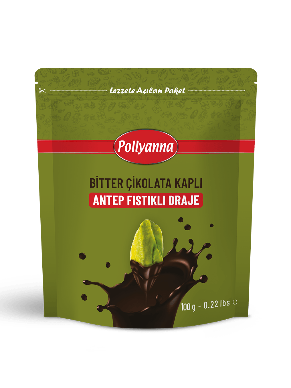 POLLYANNA BİTTER ANTEP FISTIKLI DRAJE (100 GR)