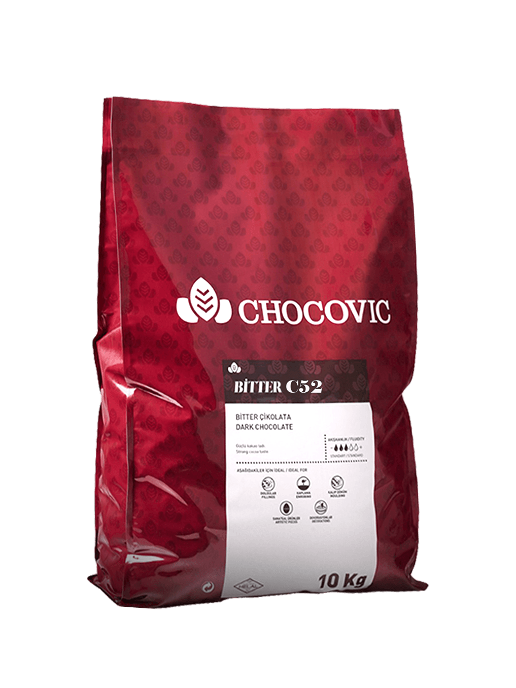 CHOCOVİC BİTTER KUVERTÜR DROP ÇİKOLATA %52 (10 KG)