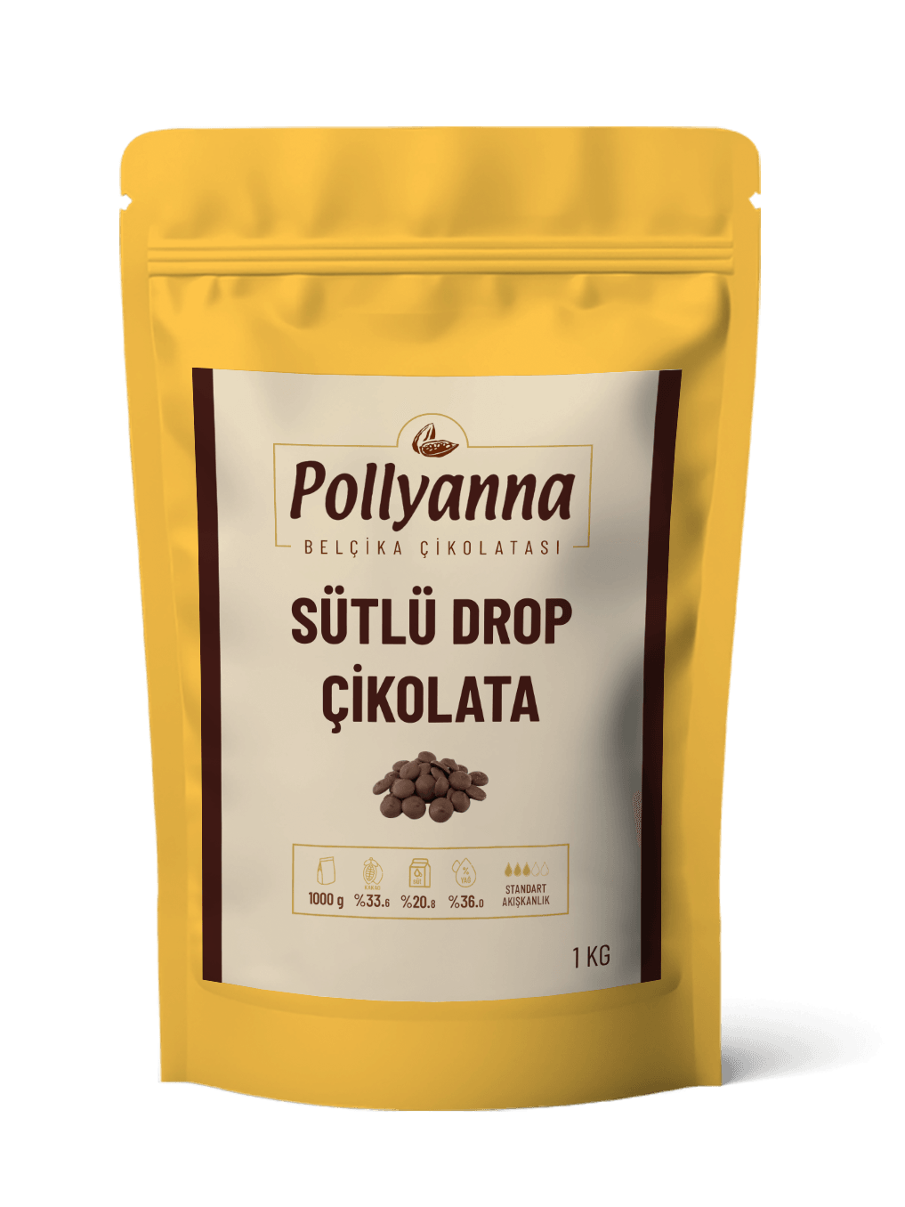 POLLYANNA SÜTLÜ BELÇİKA DROP ÇİKOLATA (1 KG)