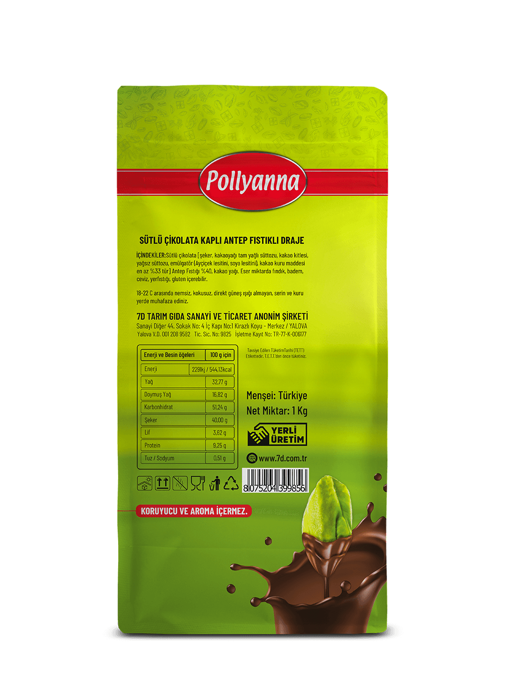 POLLYANNA ANTEP FISTIKLI DRAJE EXTRA (1 KG)