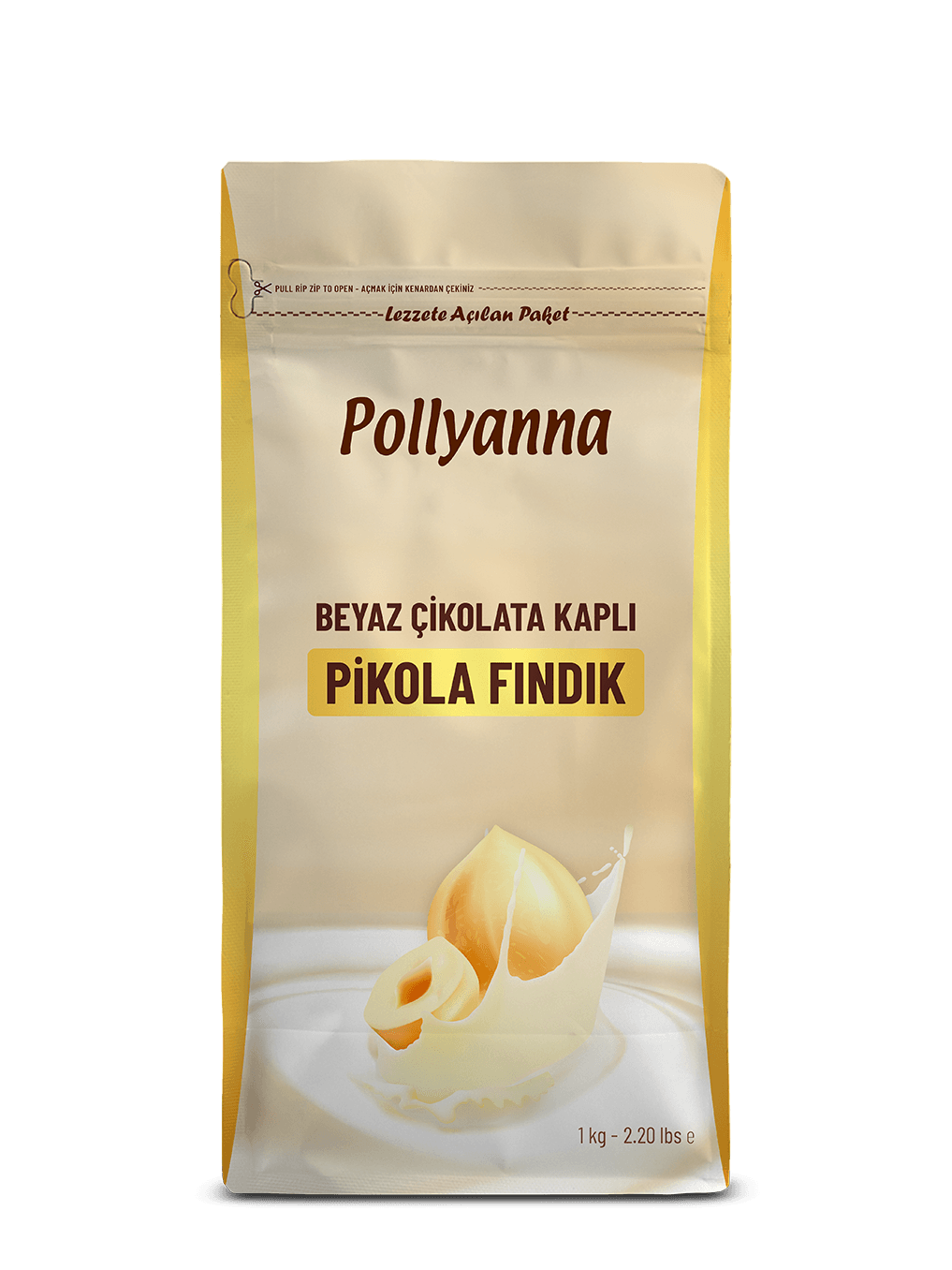 POLLYANNA BEYAZ ÇİKOLATA KAPLI PİKOLA FINDIK (1 KG)
