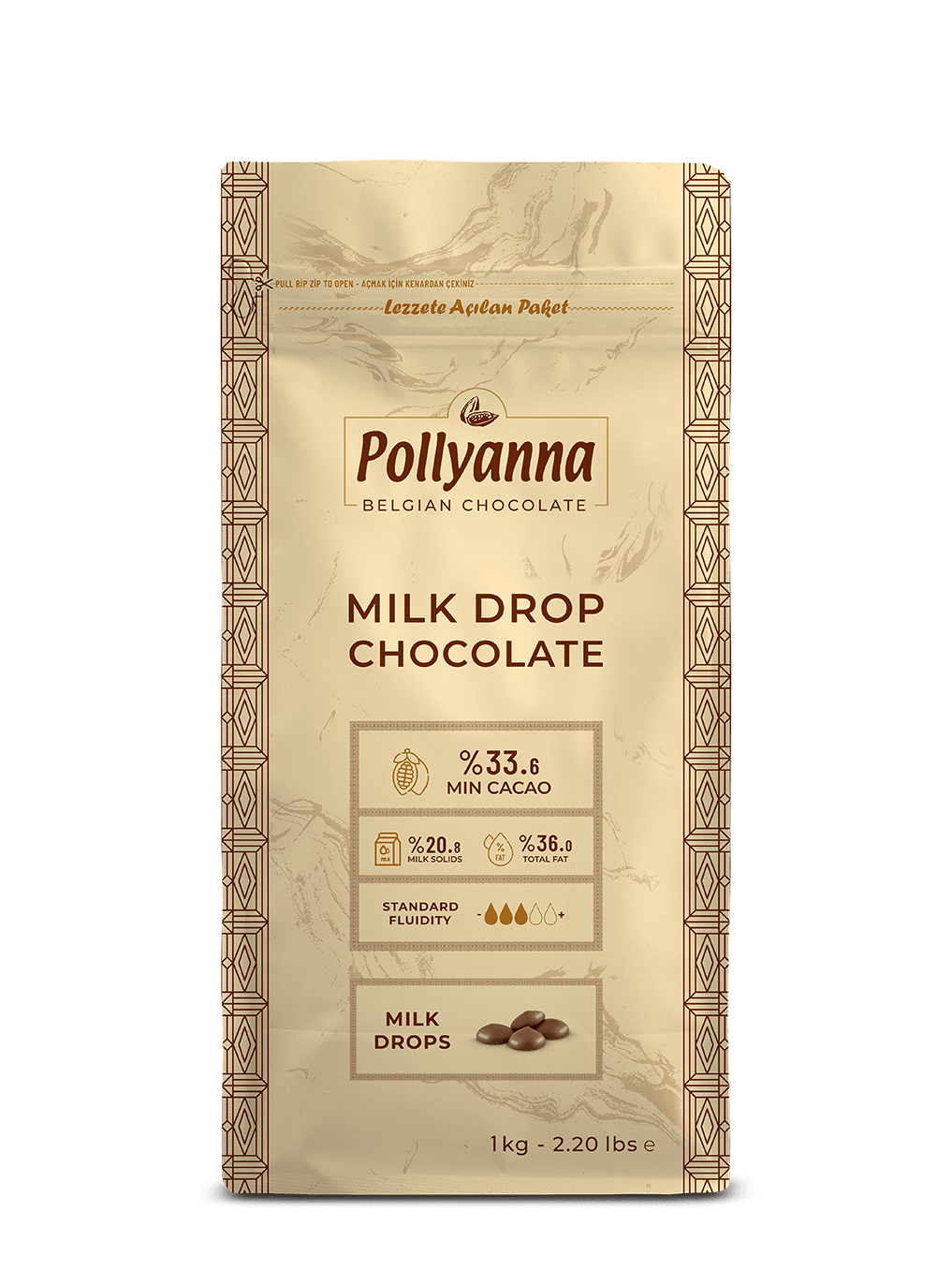 POLLYANNA SÜTLÜ BELÇİKA DROP ÇİKOLATA (1 KG)