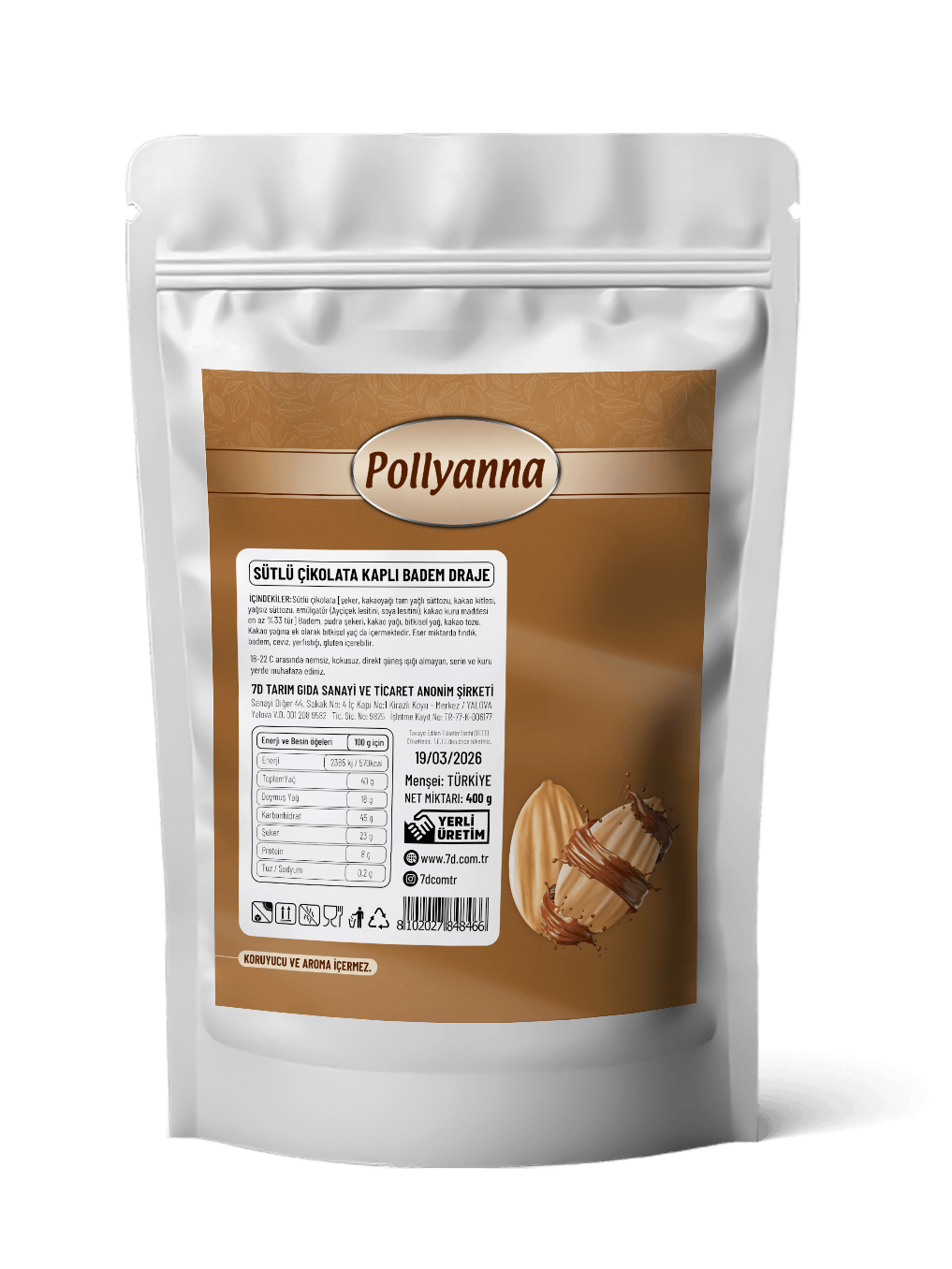 POLLYANNA BADEMLİ DRAJE (400 GR )