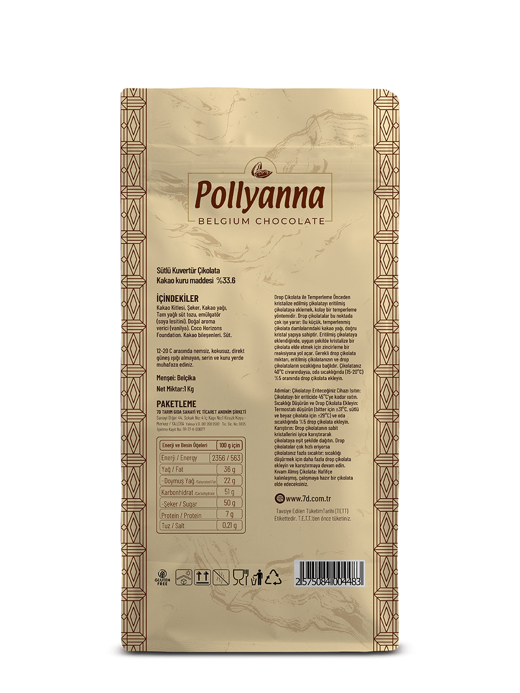 POLLYANNA SÜTLÜ BELÇİKA DROP ÇİKOLATA (1 KG)
