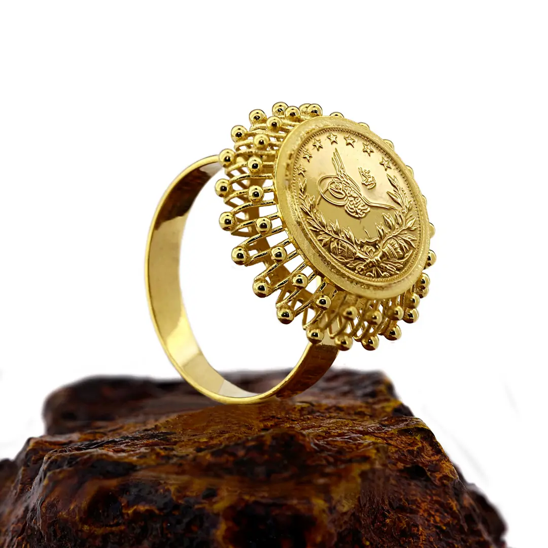 Reşat Quarter Lira Coin Güvese Ring