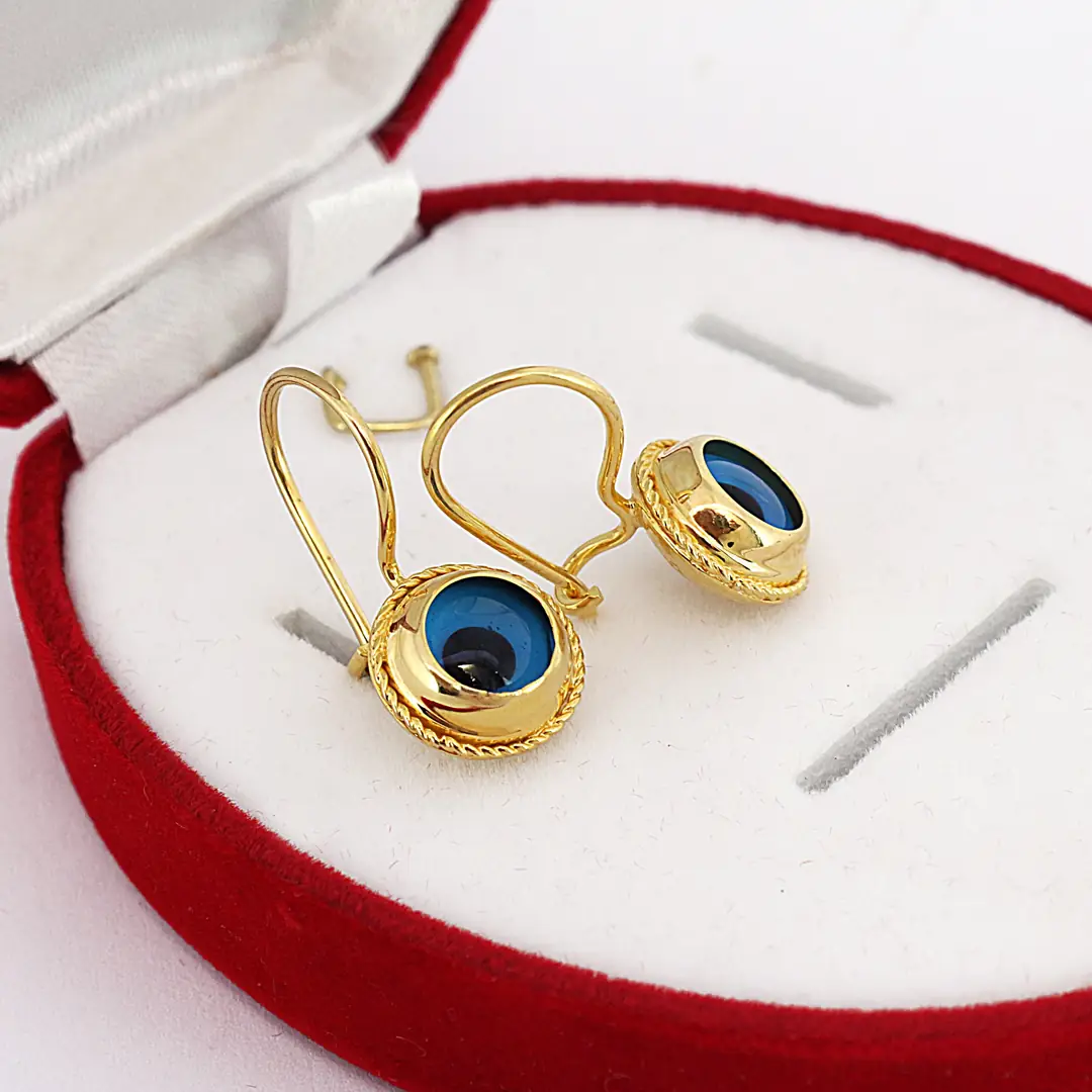 Evil Eyelu Gold Earrings