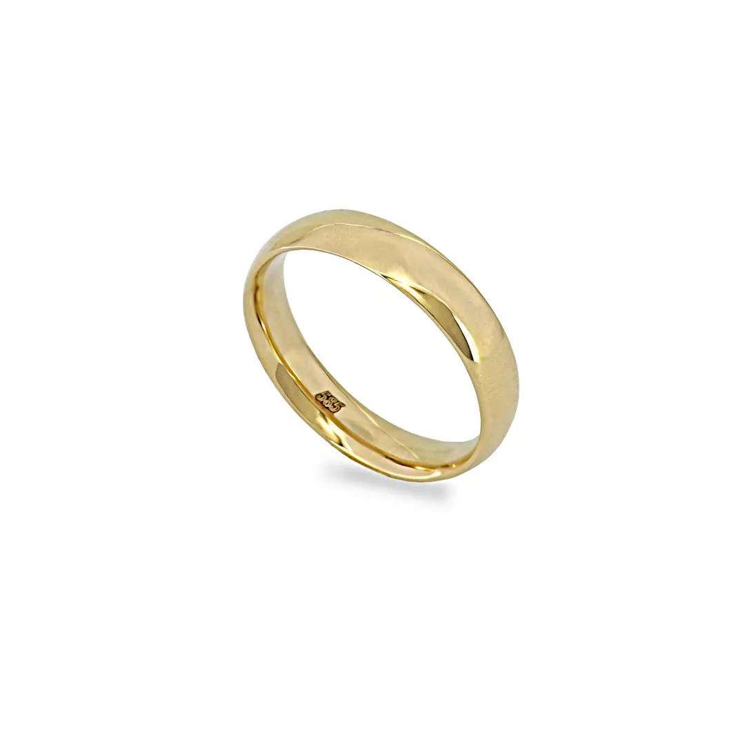 Klasik Plain Gold Wedding Ring