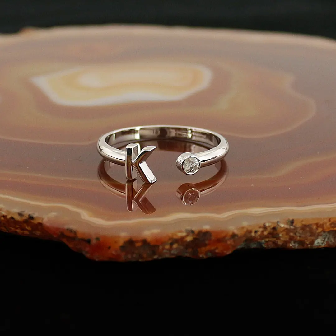 Initial Diamond Ring K