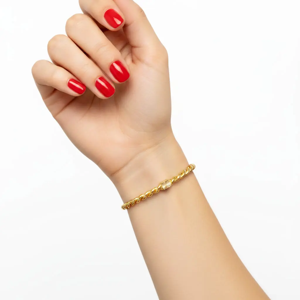 Cuff Twist Bangle 22 K