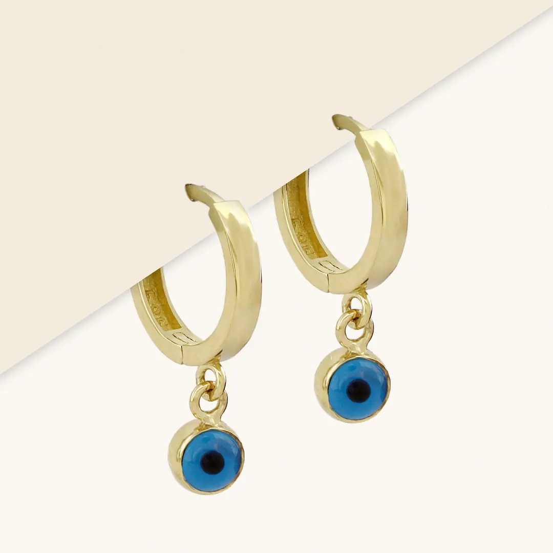 Evil Eyelu Hoop Earrings