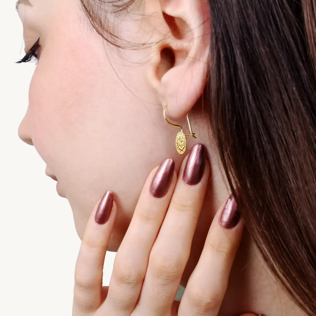 Reşat Baskı Lira Coin Earrings