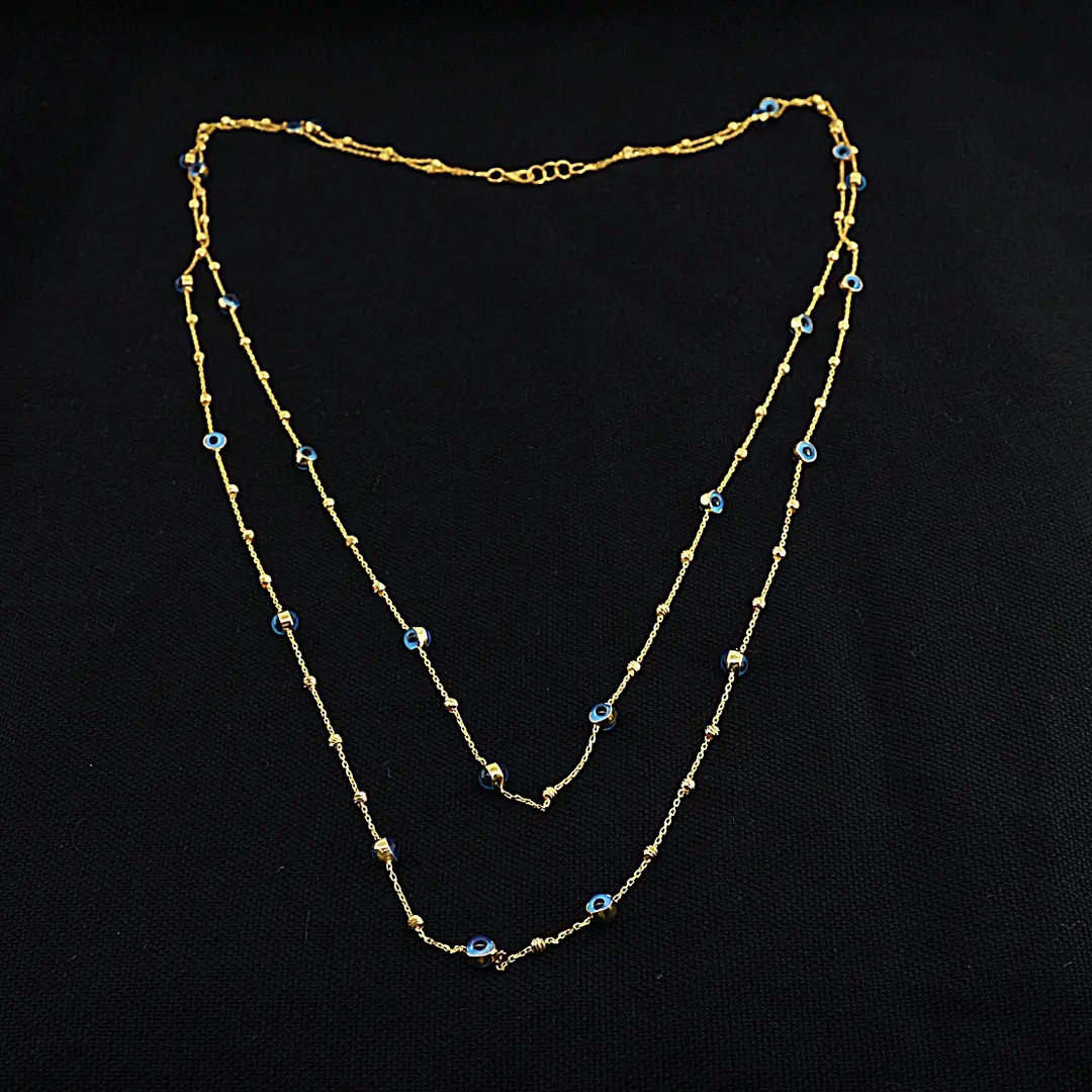 Evil Eyelu Dorica Toplu Gold Necklace