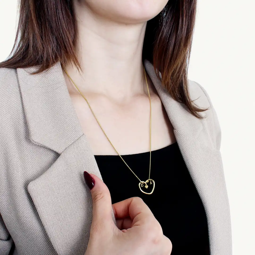 Heart Initial Necklace