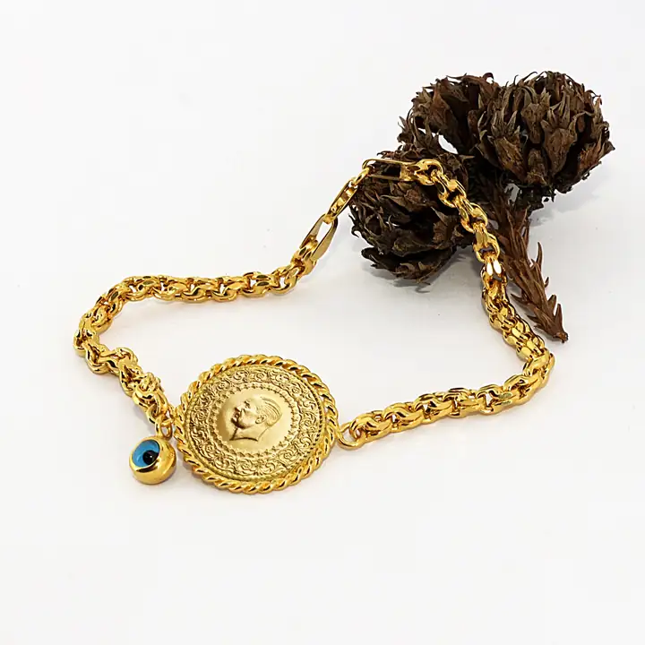 Ziynet Çeyrek Liralı Nazar Boncuklu Bileklik