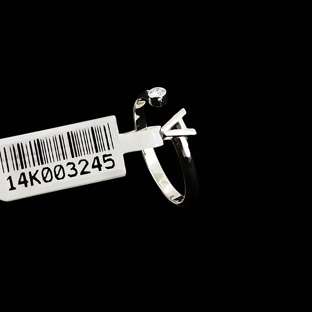 Diamond Solitaire Ring A Initial