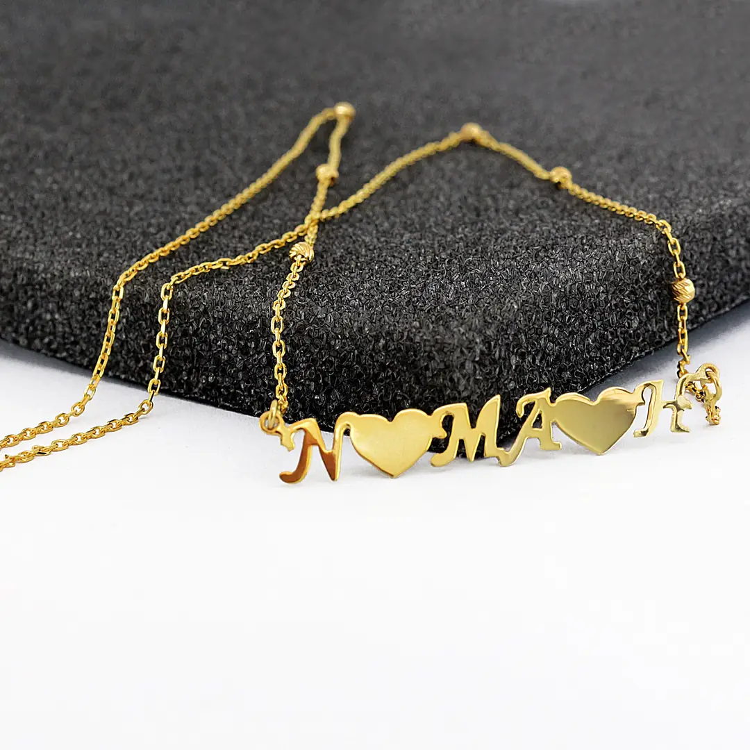 Initial Heart Personalized Chain Necklace
