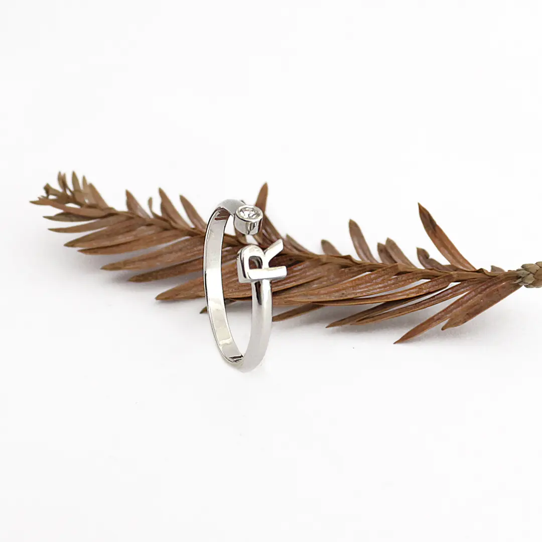 Diamond Ring R Initial