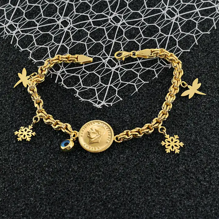 Ata Çeyrek Liralı Kar Tanesi Bileklik