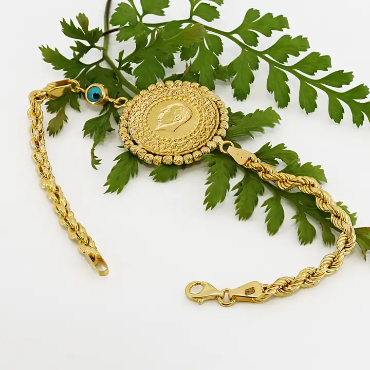 Ziynet Yarım Liralı & Nazar Boncuklu Bileklik