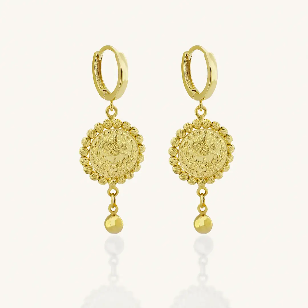 Minik Reşat Baskı Dorica Hoop Earrings