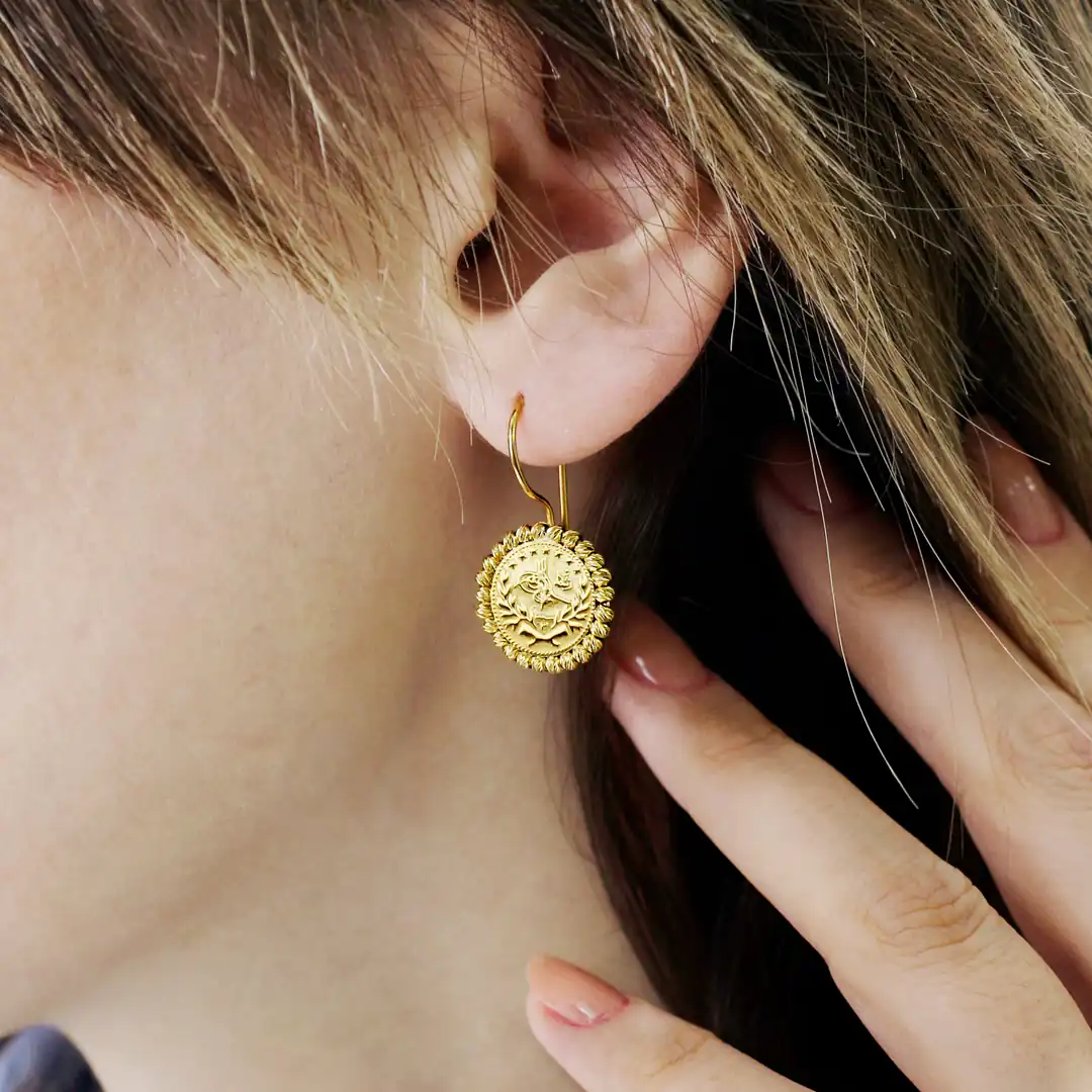 Minik Reşat Baskı Dorica Earrings
