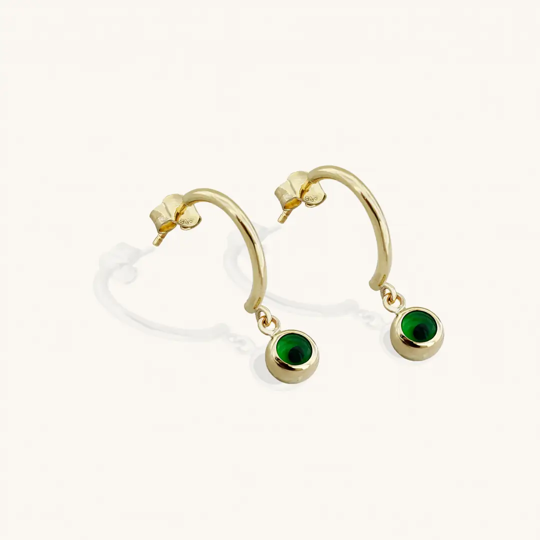 Evil Eyelu Gold Earrings